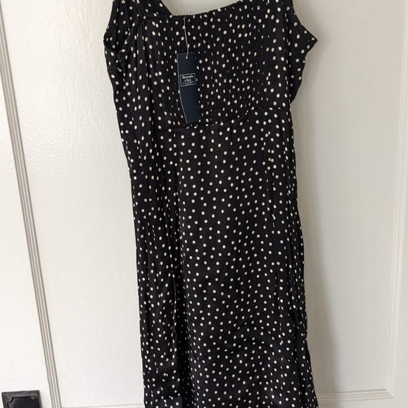 Abercrombie & Fitch Button-Up Mini Satin Slip Dress - Size XS Tall - NWT - Picture 4 of 6